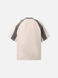 DAXUEN Retro letter badge contrast color short sleeve t-shirt