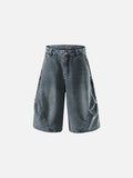 DAXUEN Men's loose-fit wide-leg denim shorts