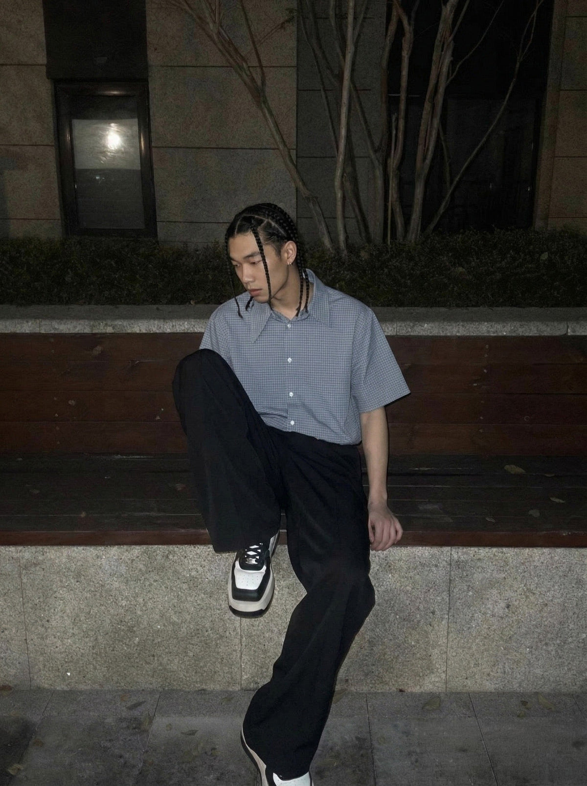 Retro Plaid Short Sleeve Shirt