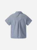 DAXUEN Men's short-sleeved plaid button-up shirt