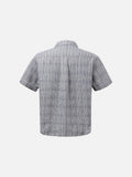 DAXUEN Retro plaid short-sleeved shirt