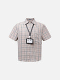 DAXUEN Retro plaid short-sleeved shirt
