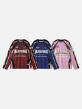 DAXUEN pink retro racing long sleeve t-shirt