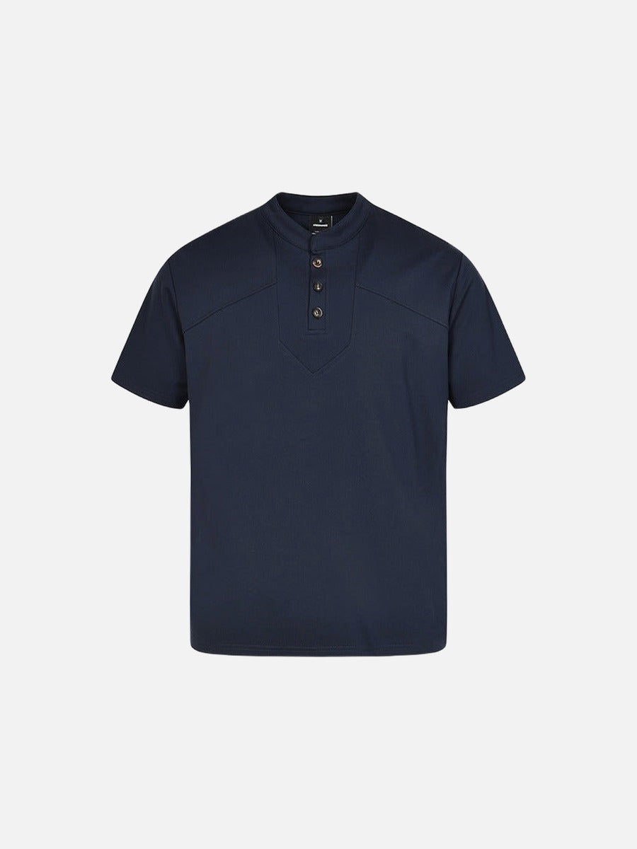DAXUEN Retro stand-collar short-sleeve shirt