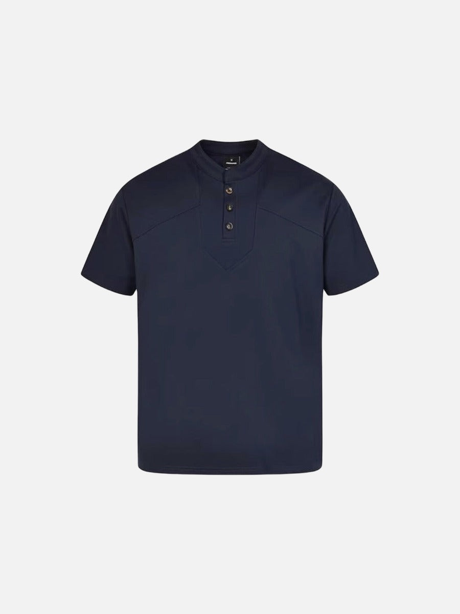 DAXUEN Retro stand-collar short-sleeve shirt