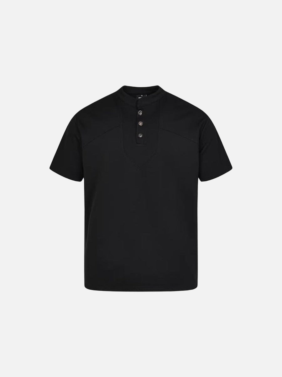 DAXUEN Retro stand-collar short-sleeve shirt