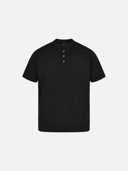 DAXUEN Retro stand-collar short-sleeve shirt