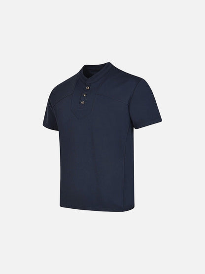 DAXUEN Men's short-sleeve stand-up collar polo shirt