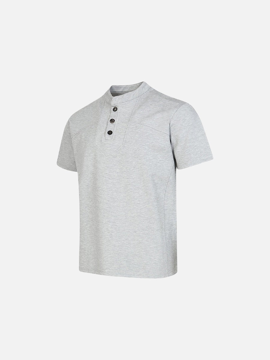 DAXUEN Men's short-sleeve stand-up collar polo shirt