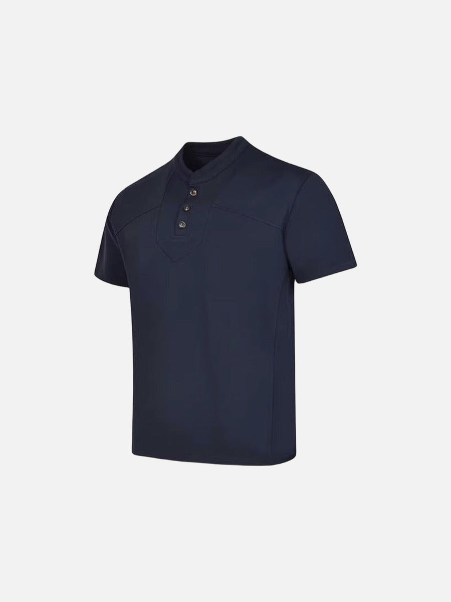 DAXUEN Men's short-sleeve stand-up collar polo shirt