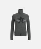 DAXUEN Grey long-sleeve knitted cardigan with star graphic