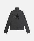 DAXUEN Grey long-sleeve knitted cardigan with star graphic