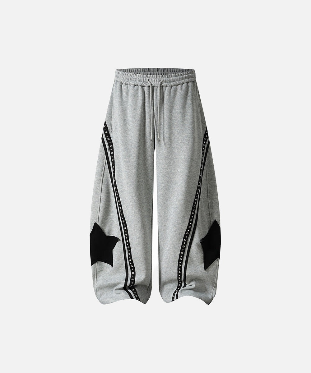 DAXUEN Loose-fitting wide-leg sweatpants with star graphic