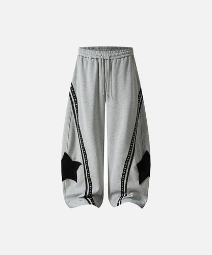 DAXUEN Loose-fitting wide-leg sweatpants with star graphic