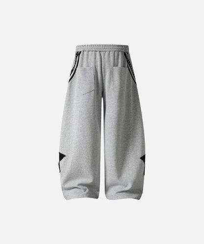 DAXUEN Loose-fitting wide-leg sweatpants with star graphic
