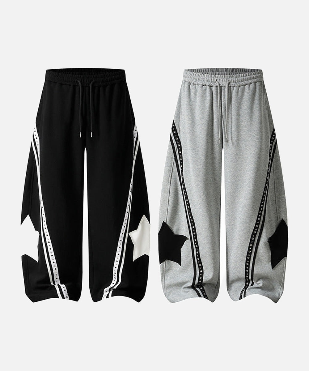 DAXUEN Loose-fitting wide-leg sweatpants with star graphic