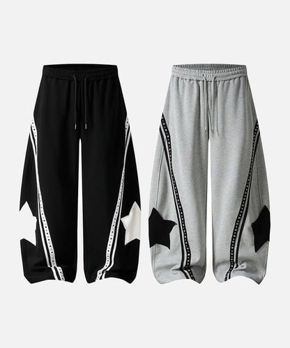 DAXUEN Loose-fitting wide-leg sweatpants with star graphic