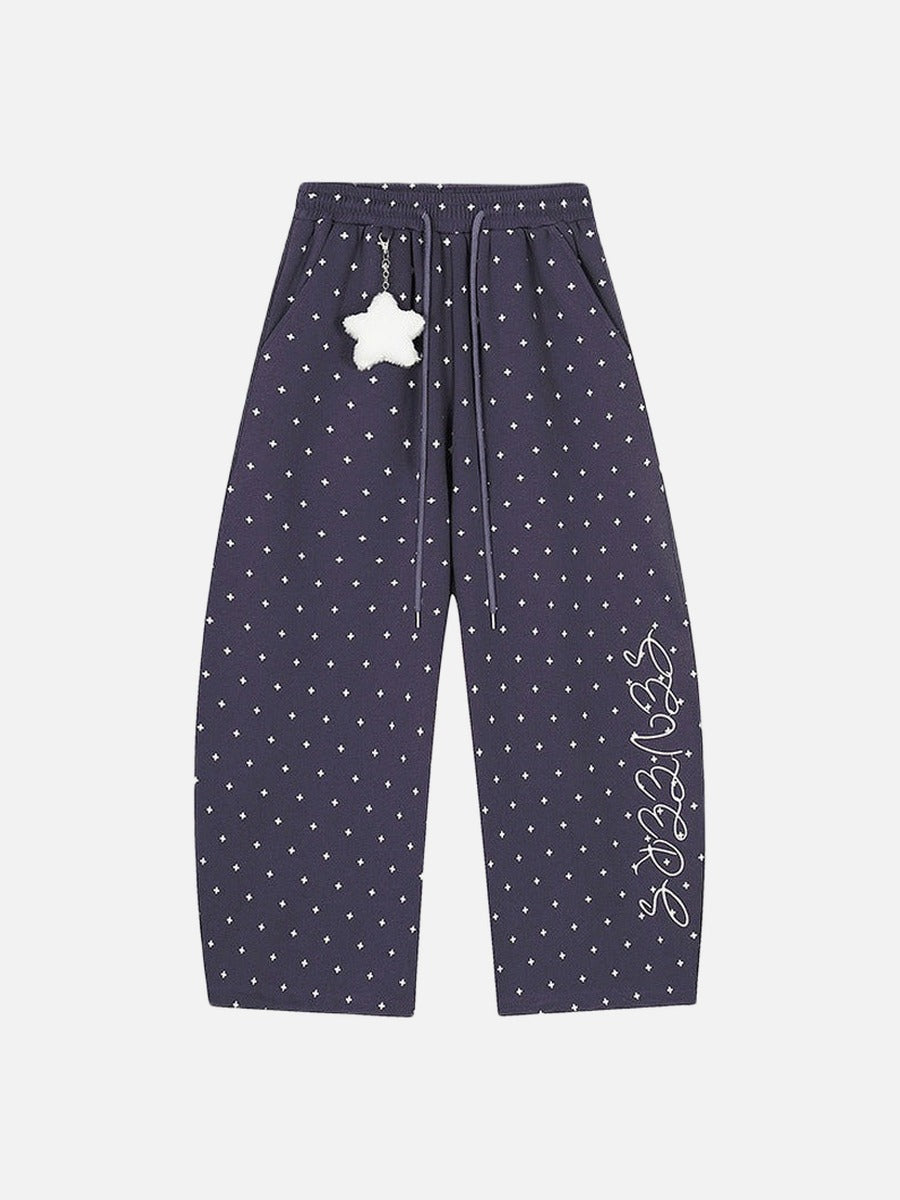 DAXUEN Wide-leg sweatpants with star print