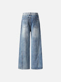 DAXUEN Light to medium blue denim wide-leg jeans