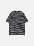 DAXUEN Loose-fitting striped Henley T-shirt