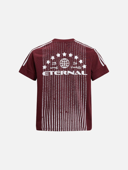 DAXUEN Short-sleeve T-shirt with graphic and stripes