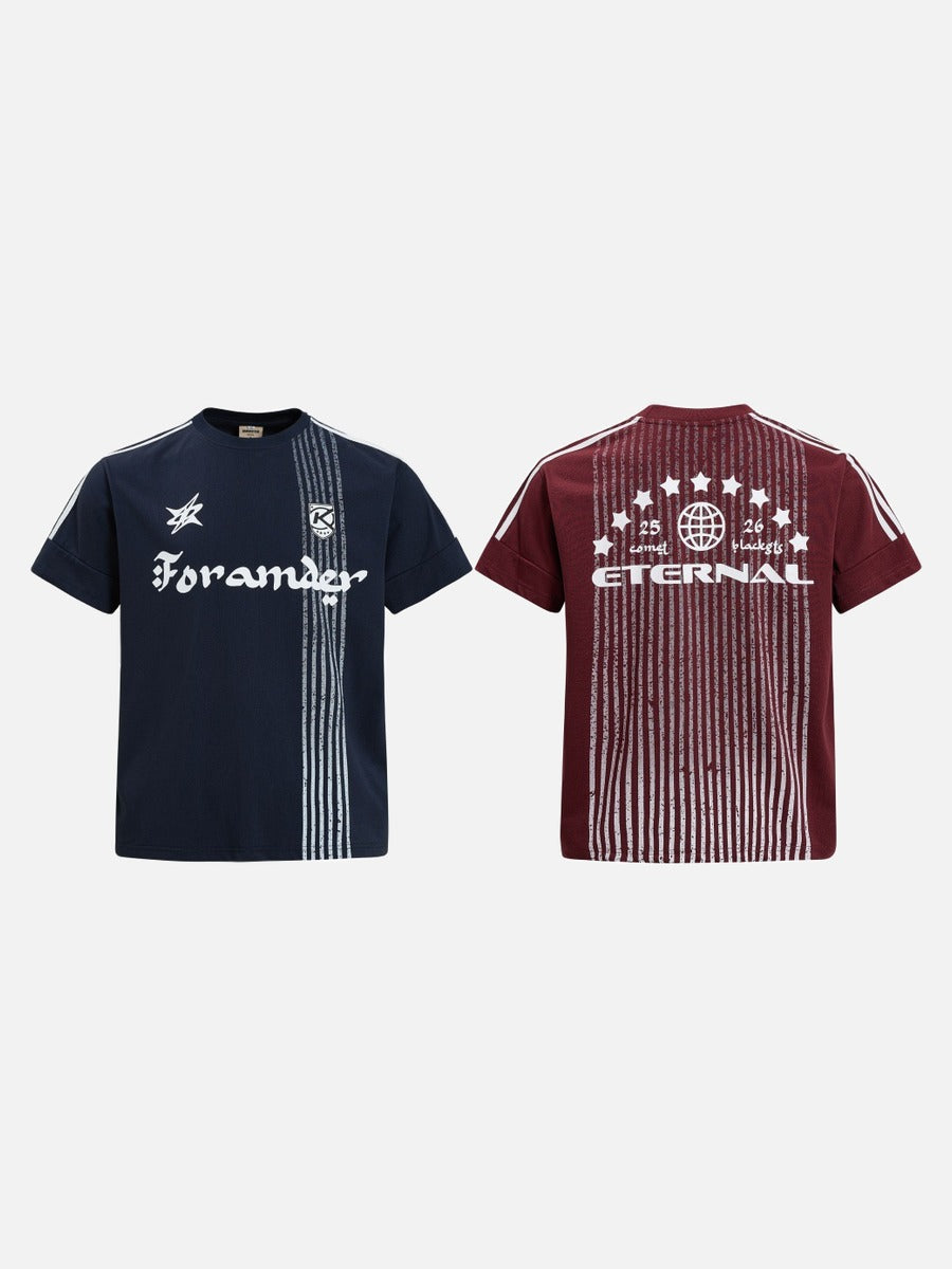 DAXUEN Short-sleeve T-shirt with graphic and stripes