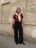 DAXUEN Short-sleeve T-shirt with graphic and stripes — model photo