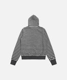 DAXUEN Striped hooded zip-up jacket