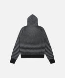 DAXUEN Striped hooded zip-up jacket
