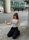 DAXUEN Retro two-piece short sleeve top ensemble — model photo