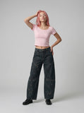 DAXUEN Retro two-piece short sleeve top ensemble — model photo