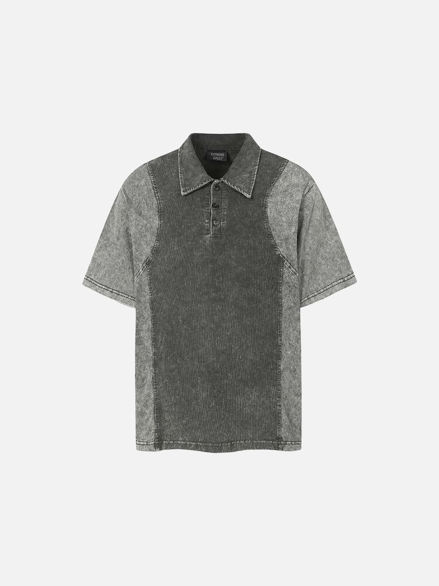 DAXUEN Retro two-tone short-sleeved polo shirt
