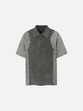 DAXUEN Retro two-tone short-sleeved polo shirt