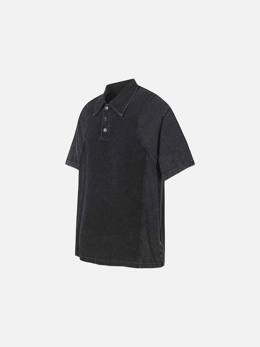 DAXUEN Retro two-tone short-sleeved polo shirt