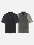 DAXUEN Retro two-tone short-sleeved polo shirt