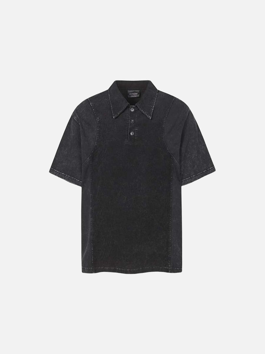 DAXUEN Retro two-tone short-sleeved polo shirt
