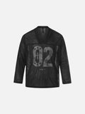 DAXUEN Long sleeve V-neck top with graphic design