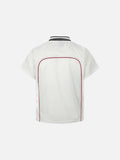 DAXUEN Retro V-neck soccer jersey with contrasting panels