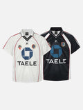 DAXUEN Retro V-neck soccer jersey with contrasting panels