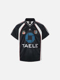 DAXUEN Retro V-neck soccer jersey with contrasting panels