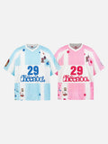 DAXUEN Relaxed-fit short-sleeved sports jersey top