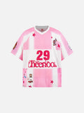 DAXUEN Relaxed-fit short-sleeved sports jersey top