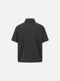 DAXUEN Short-sleeved button-up shirt with vertical stripes