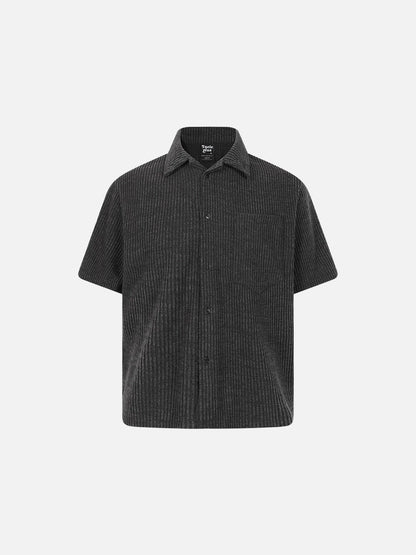 DAXUEN Short-sleeved button-up shirt with vertical stripes