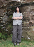 DAXUEN Retro Vertical Stripe Button-Up Shirt | DAXUEN — model photo