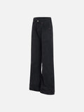 DAXUEN Loose-fitting wide-leg black denim jeans