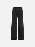 DAXUEN Loose-fitting wide-leg black denim jeans