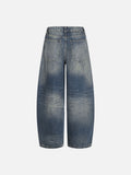 DAXUEN Wide-leg denim jeans with a faded finish