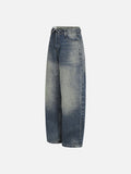 DAXUEN Wide-leg denim jeans with a faded finish