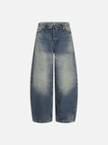 DAXUEN Wide-leg denim jeans with a faded finish